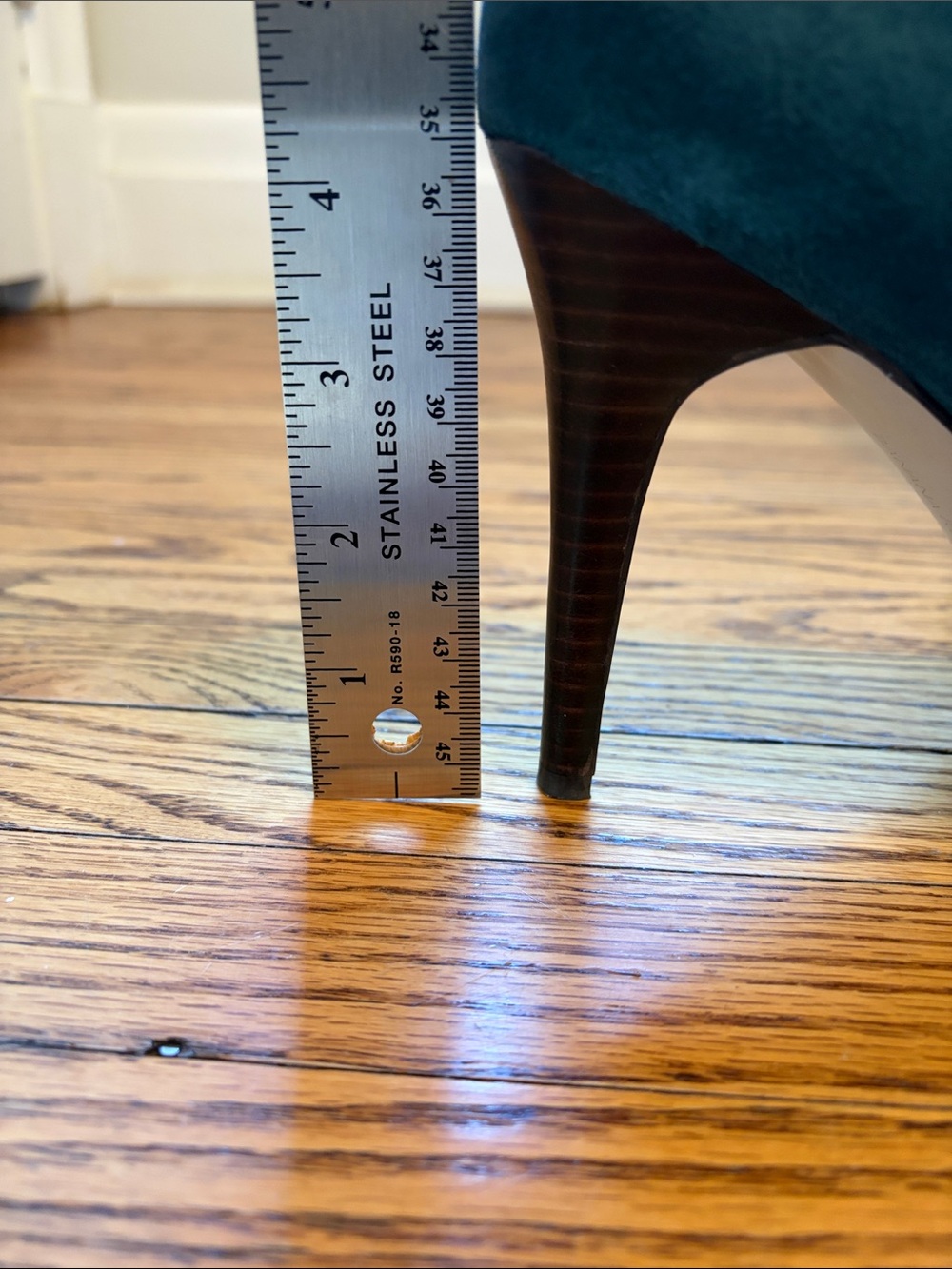 Banana Republic Teal Suede Pumps with low platform, size 8.5. Worn twice - Picture 11 of 11